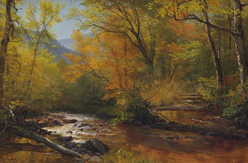 Albert Bierstadt,Beek in bossen
