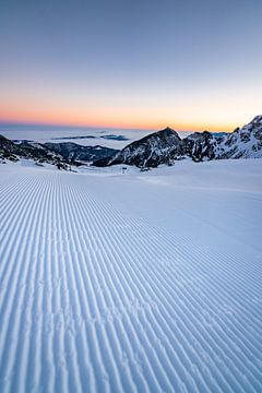 Dawn over the Tannheim ski resort by Leo Schindzielorz