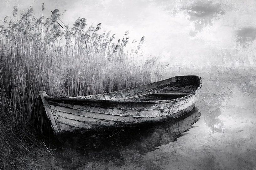 Altes Boot am Ufer von Art & Soul Creations