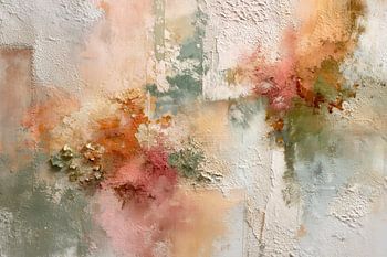 Orange-Pink Abstrakt – Sanftes, organisches Gemälde