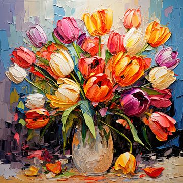 Kleurrijke tulpen van Imagine
