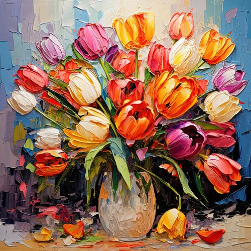 Colourful tulips
