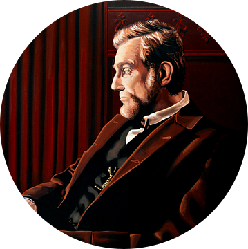 Daniel Day Lewis als Abraham Lincoln schilderij van Paul Meijering