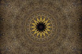 Art numérique, or, cercle, mandala