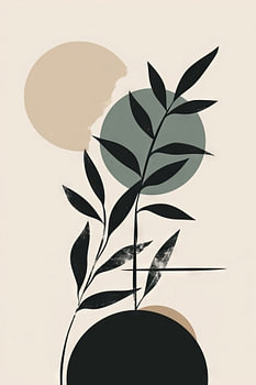 Geometrische Pflanzen Kunst