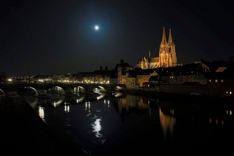 Mondnacht in Regensburg von Thomas Jäger