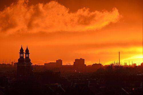 Red Skies over Paradise, Rotterdam by Frans Blok - photos, art and other wall decoration