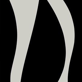 Black Abstract Organic Geometric Shapes no. 7 by Dina Dankers