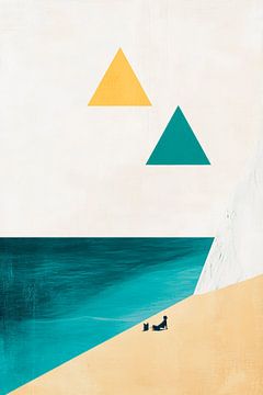 Geometric structures by the sea - Minimalist by Poster Art Shop