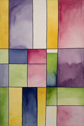 Abstracte patronen in waterverf