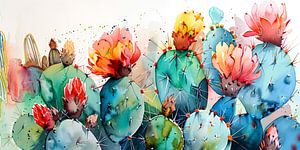 Desert Bloom in Watercolour by ByNoukk