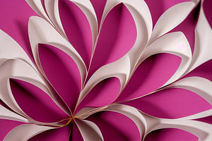 abstrakte Kunst Blumen Origami Illustration