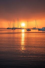 Sunset on Elba with a view of the sea & by boat by Leo Schindzielorz