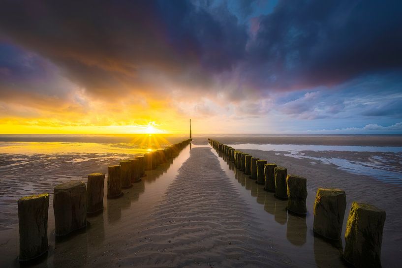 Golfbreker in Zeeland van Thom Brouwer