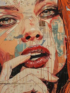 Modern Abstract Portret van SPEQ ART