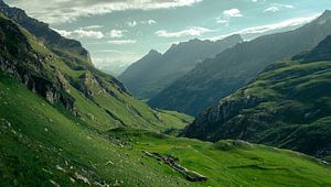 De groene berg keten van het Aosta gebied van Marjolein Fortuin