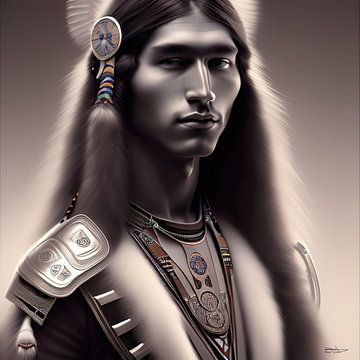 Indianer (männlich) von Gelissen Artworks