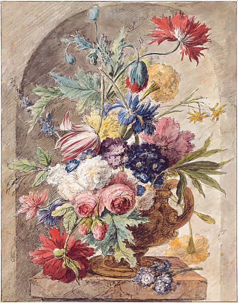 Boeket bloemen in een urn van Artistic