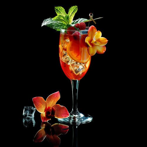 Luxe cocktail in wijnglas