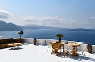 Terrassenblick über Santorini von Robert Styppa Miniaturansicht