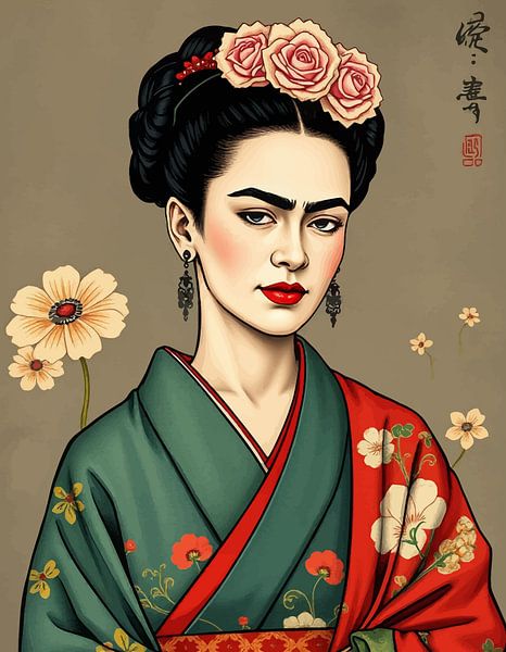 Frida Japanische Kunst 5 von MIROKKU