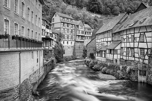 Monschau’s old town in timeless black and white