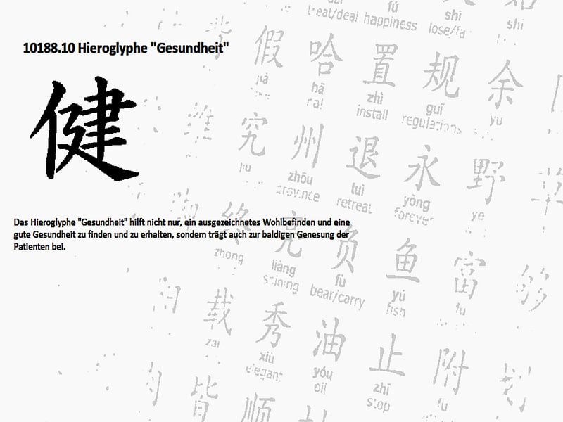 Hieroglyphe Gesundheit 10188.10 von Vladimir Zykunov