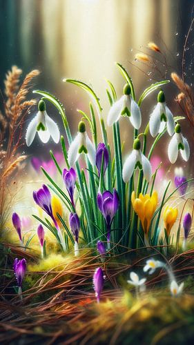 Magische lente in het ochtendlicht