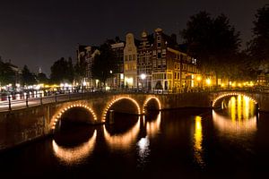 Keizersgracht in de nacht van Dennis van de Water