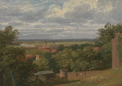 Thomas Christopher Hoffland~Greenwich Hospital from the Observatory with a Distant View of London