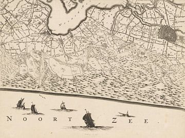 Coenraet Decker, Karte von Haarlem und Kennermeland um 1680