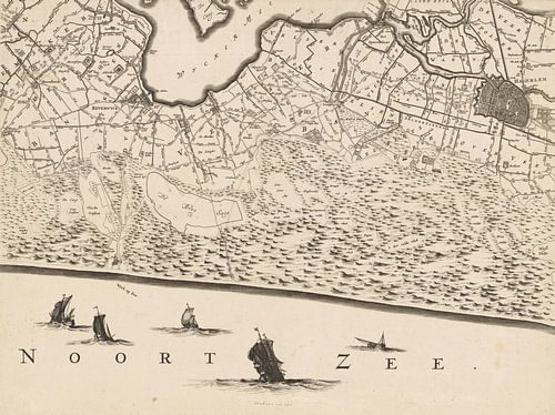 Coenraet Decker, Kaart van Haarlem en Kennermeland ca 1680