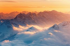 Dramatischer Himmel, ruhige Berge