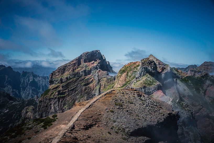 the high mountains at madeira island called pico arieiro, the top is 1818 meters above sea level by ChrisWillemsen