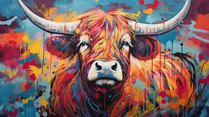 L'élégance des contrastes : le majestueux Highland Cattle en fusion urbaine