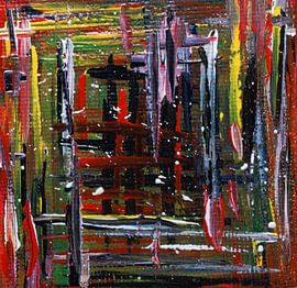 Mini canvas Strepen van Angelique van 't Riet