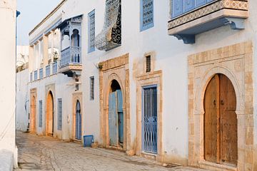 De deuren van Sidi Bou Said in Tunesie van Marit Lindberg