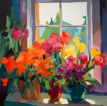 Flowers for the window by Artsy