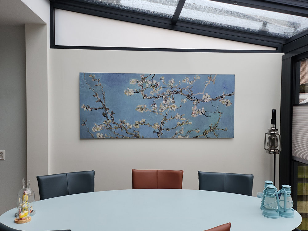 Almond blossom by Vincent van Gogh (soft blue/early dew)