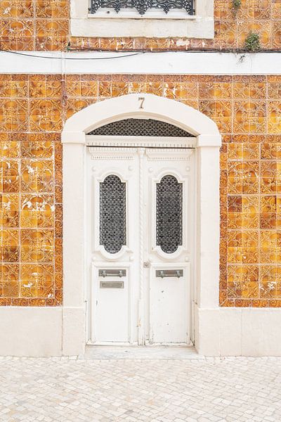 White Front Door in Cascais, Portugal by Henrike Schenk