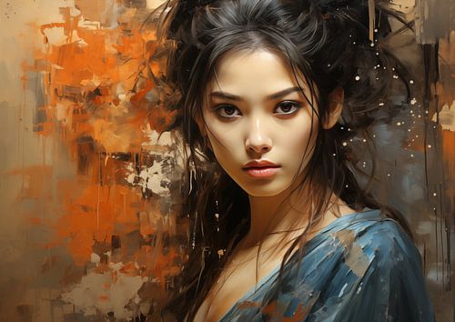 Abstract portrait of a woman (Mixed Media 06)