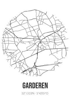 Garderen (Gelderland) | Landkaart | Zwart-wit van MijnStadsPoster