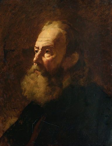 Portret van een bebaarde man, borstlengte, William Etty