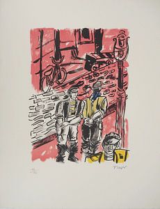 Fernand Léger, Die Stadt, Arbeiter auf der Straße von Dantzig