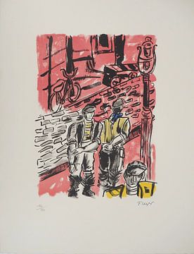 Fernand Léger, La ville, travailleurs dans la rue de Dantzig