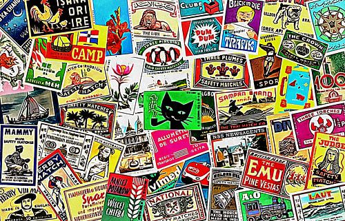 Matchbox Label Collage
