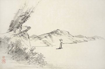 Hine Taizan - Motif tiré de "Album de quinze tableaux à l'encre de Chine&quot ; sur Peter Balan