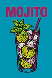 Mojito-Pop-Art-Gemälde. von Johannes