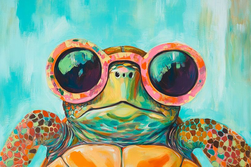Cool look - Stylish turtle by Poster Art Shop