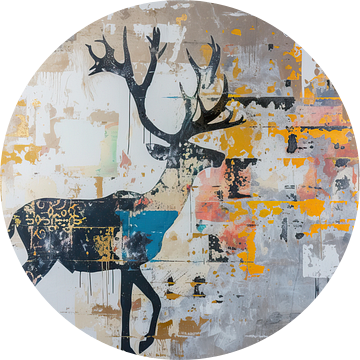 Schilderij Abstract Hert